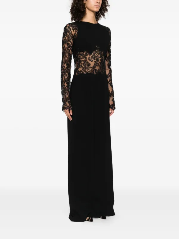 Ermanno Scervino lace-paneled Maxi Dress | Black | FARFETCH