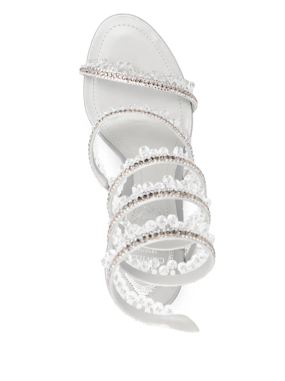 René Caovilla 105mm Chandelier sandals Grey