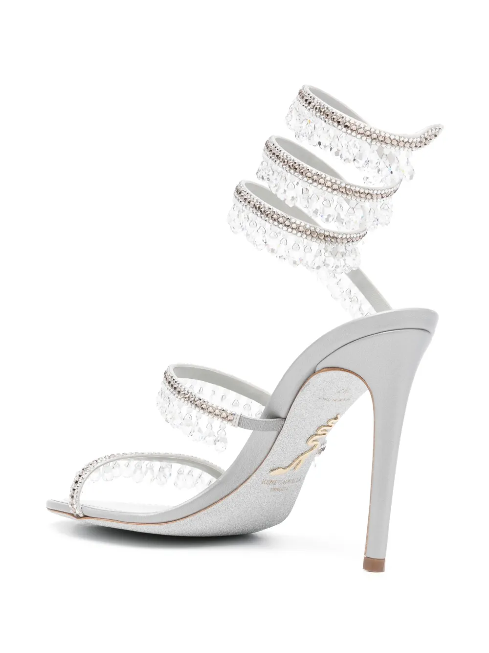 René Caovilla 105mm Chandelier sandals Grey
