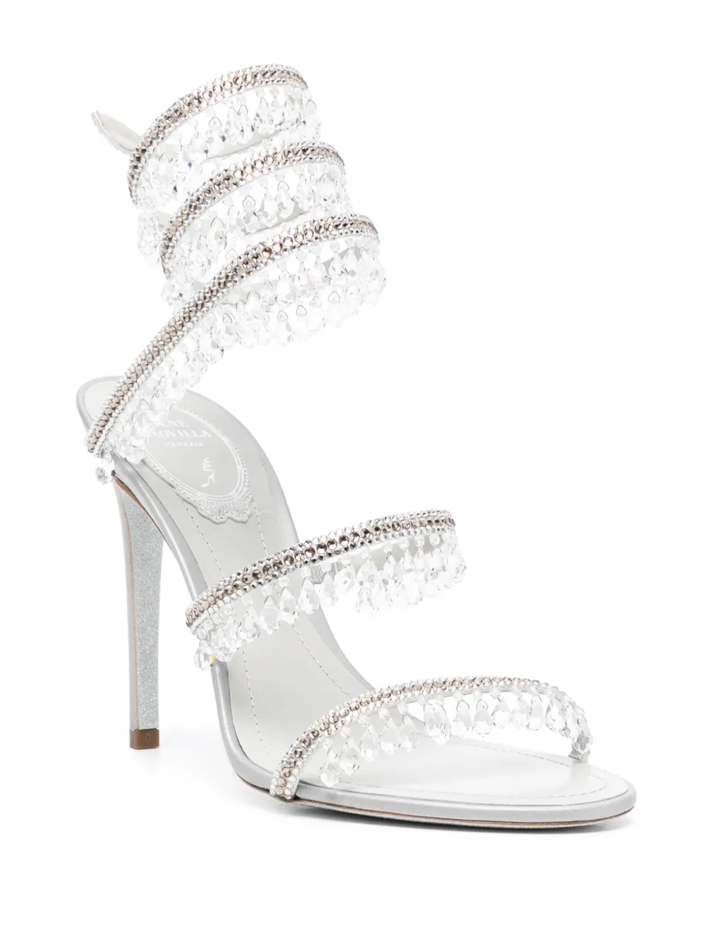 René Caovilla 105mm Chandelier sandals Grey