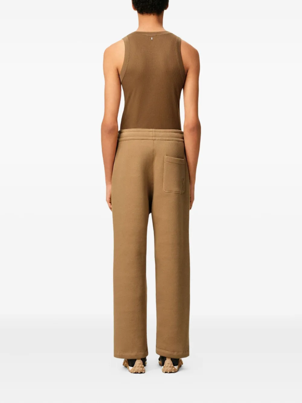 AMI Paris Ami de Coeur broek met stiksel Bruin
