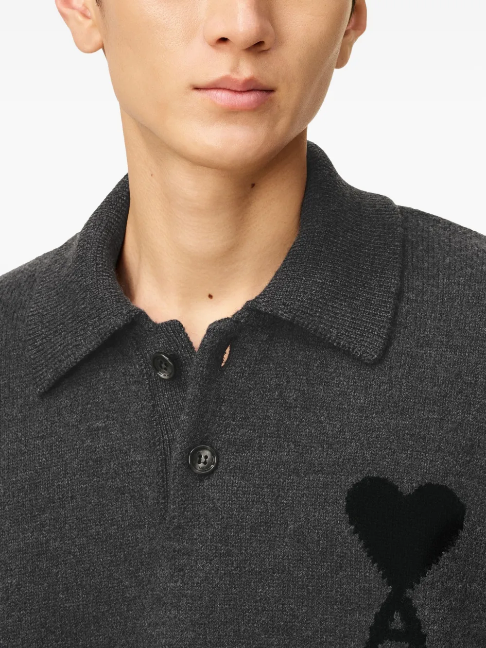 Ami Paris Ami De Coeur wool polo shirt - thumbnail 4 of 7