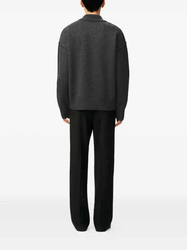 AMI Paris Ami de Coeur ウールポロシャツ AMI Paris Ami De Coeur ウールポロシャツ | グレー | FARFETCH JP