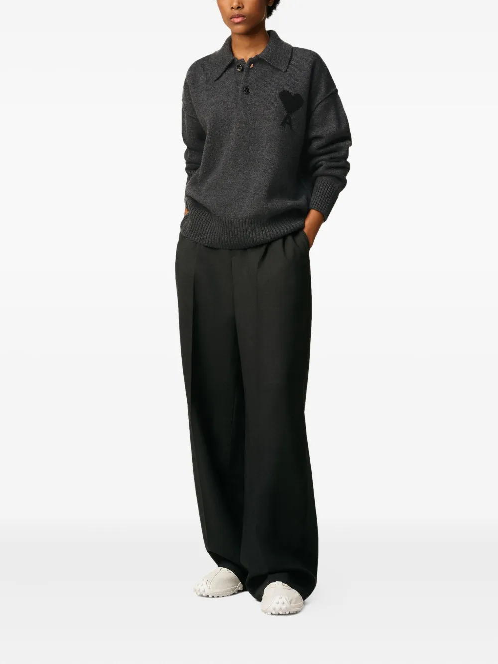 Ami De Coeur wool polo shirt - Image 1