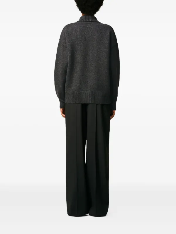 AMI Paris Ami De Coeur ウールポロシャツ | グレー | FARFETCH JP