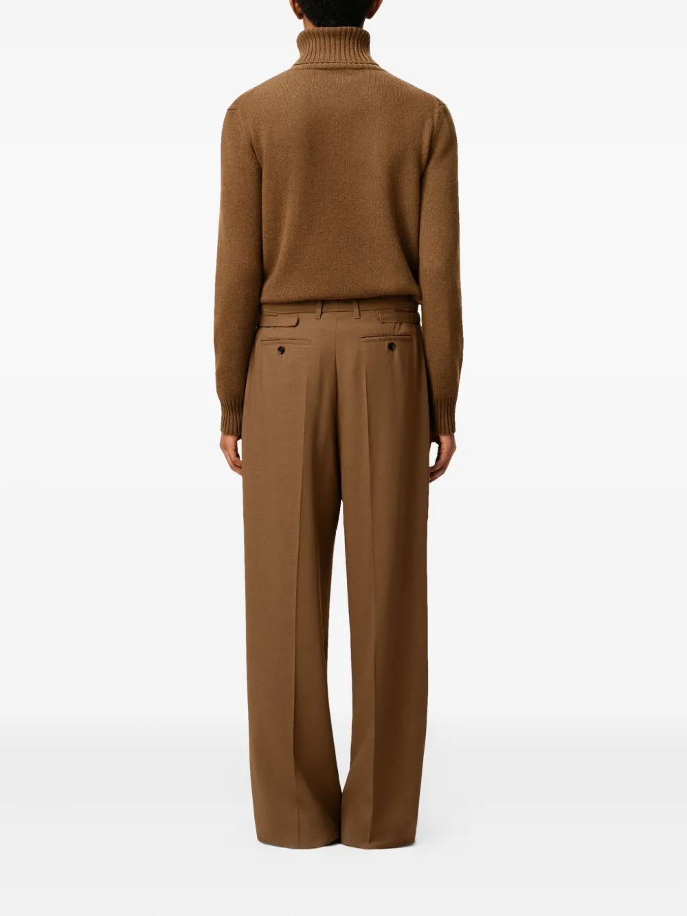 AMI Paris Broek met wijde pijpen Bruin