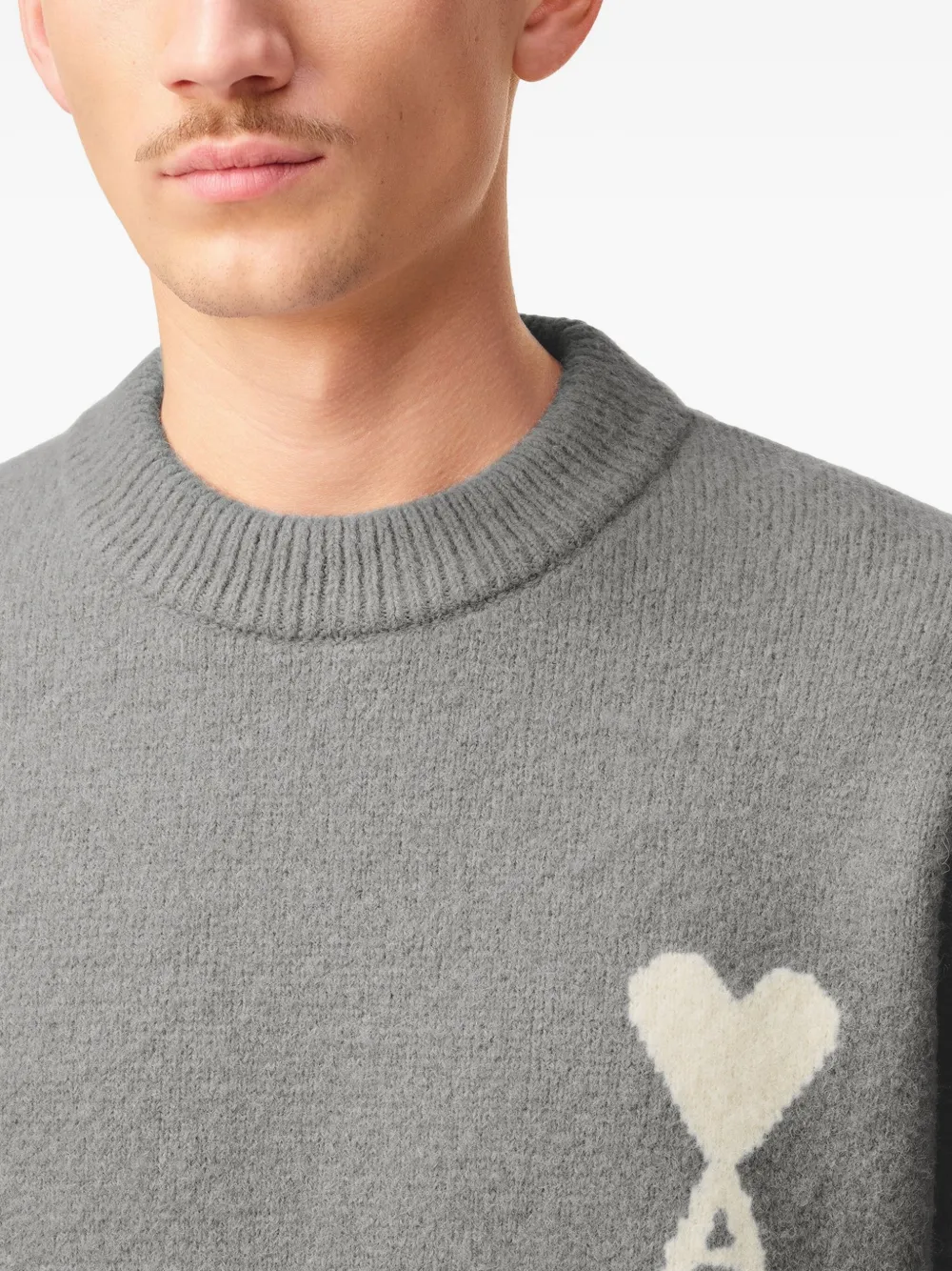 AMI Paris Ami de Coeur sweater Grijs