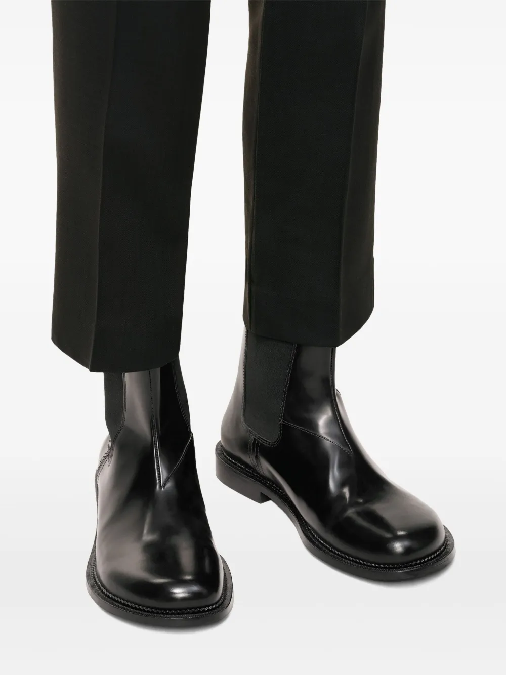 AMI Paris leather anatomical-toe chelsea boots Black