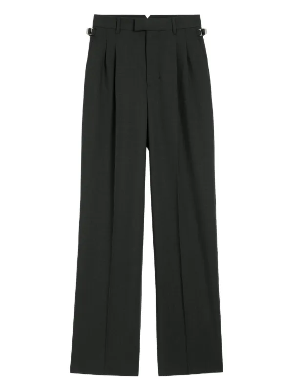 Ami Paris Wool High-waist Trousers in Grey