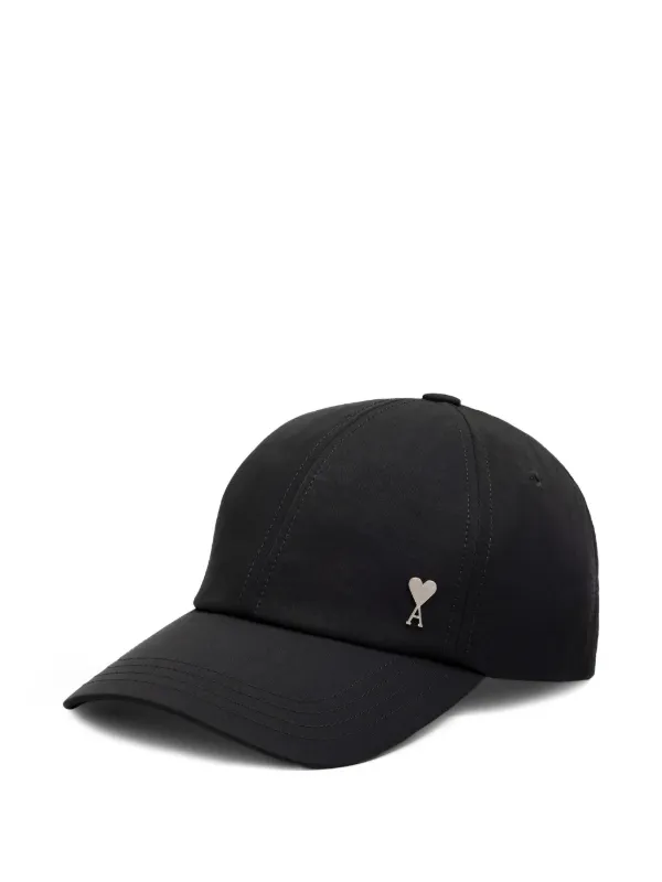 AMI Paris Ami De Coeur Stud Cap | Black | FARFETCH