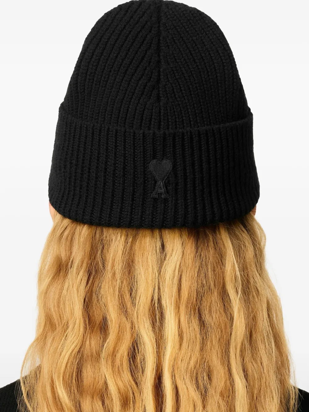 AMI Paris Ami De Coeur wollen muts Zwart