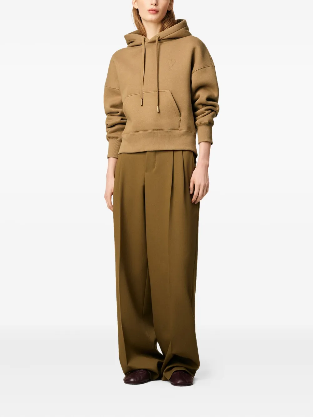 AMI Paris Hoodie met logo 280 CAMEL