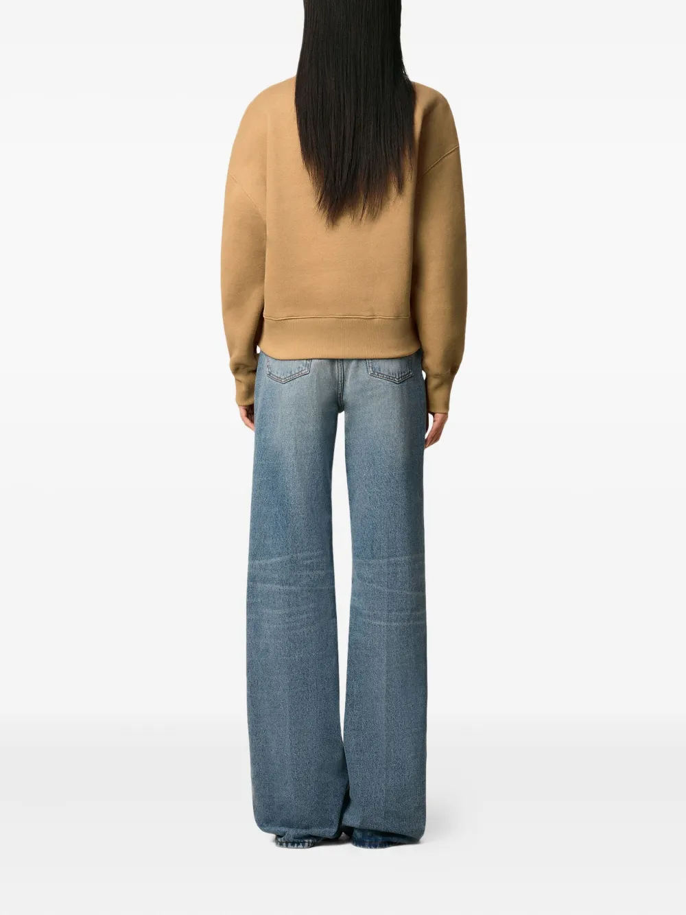 AMI Paris Sweater met logo 280 CAMEL