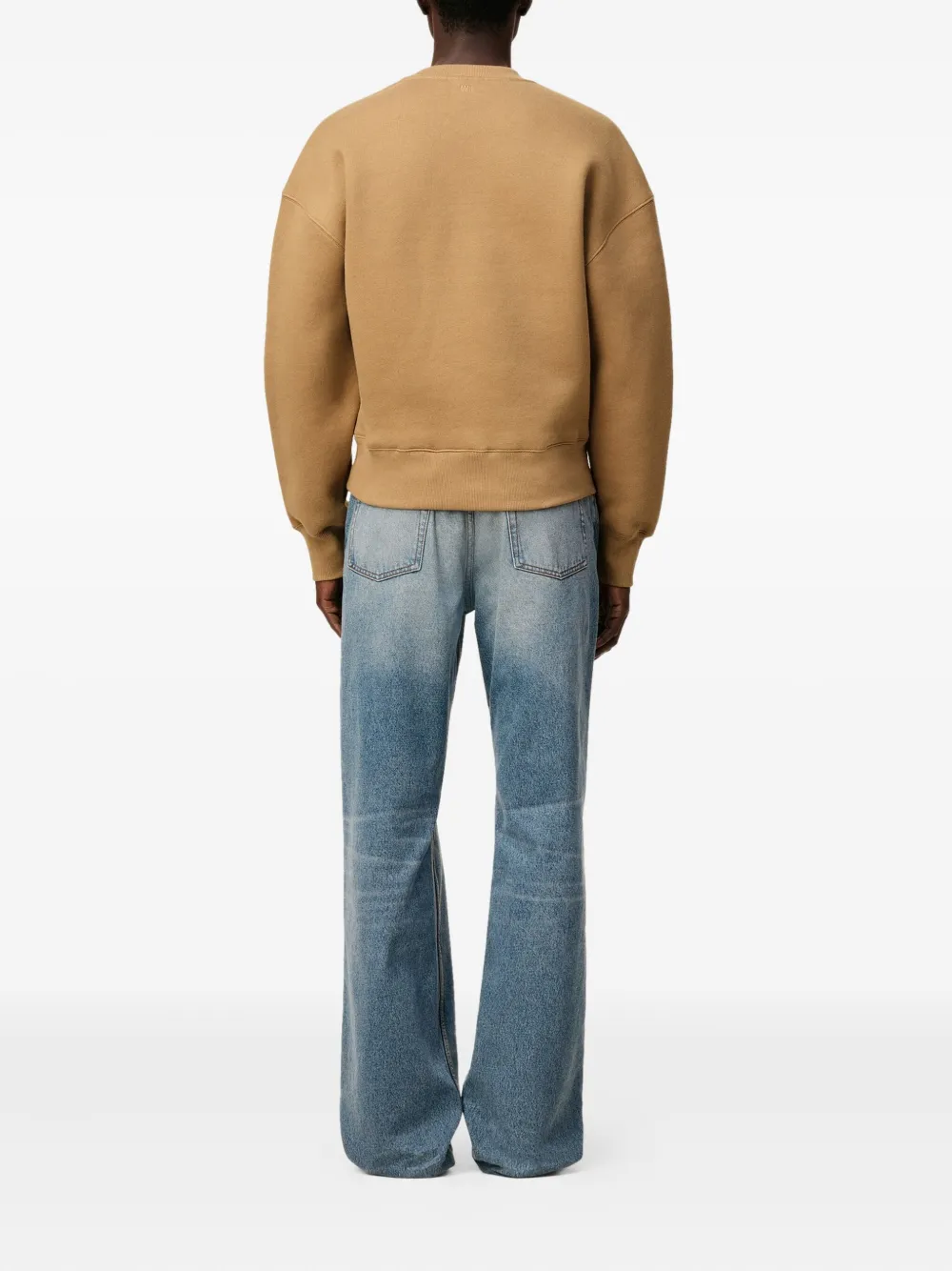 AMI Paris Sweater met logo 280 CAMEL
