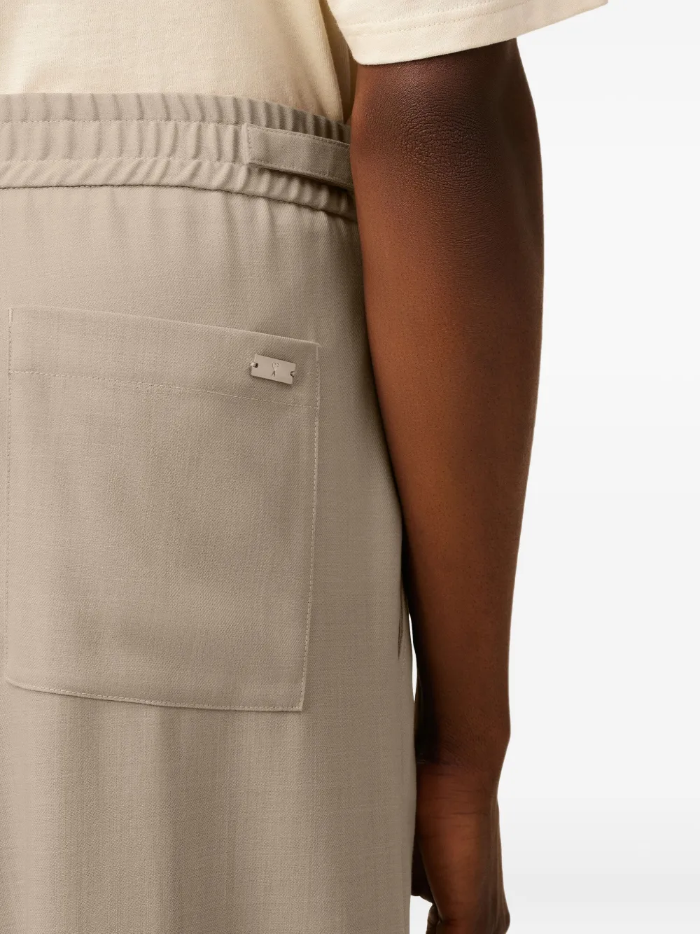 AMI Paris Elastische broek Beige