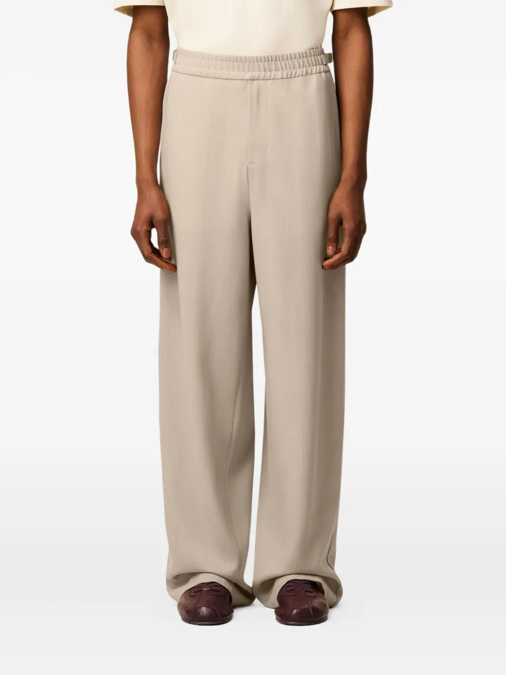 AMI Paris Elastische broek Beige