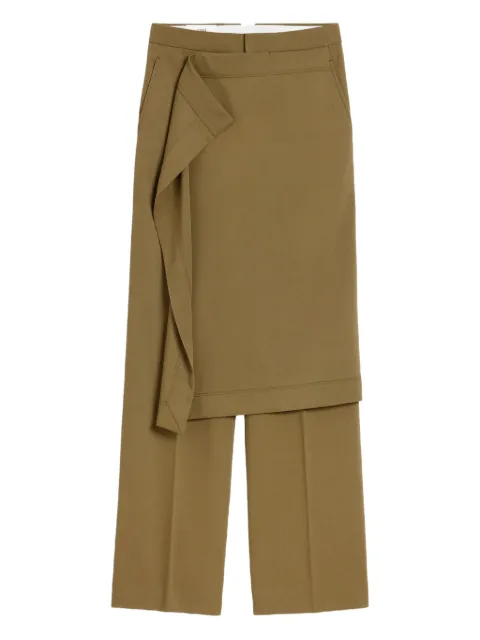 AMI Paris draped-detail wool trousers