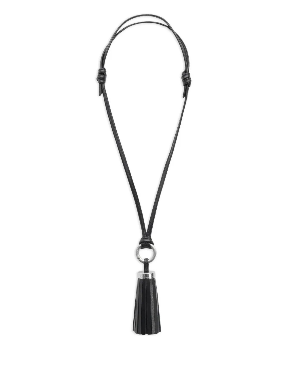AMI Paris Ami Pompom leather keyring | Black | Image 1