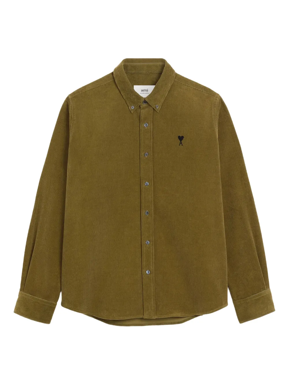 AMI Paris corduroy button-down shirt | Green | Image 1