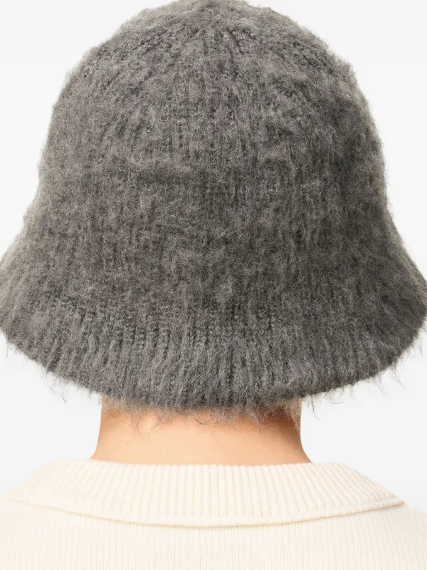 AMI Paris Ami モヘア バケットハット | グレー | FARFETCH JP