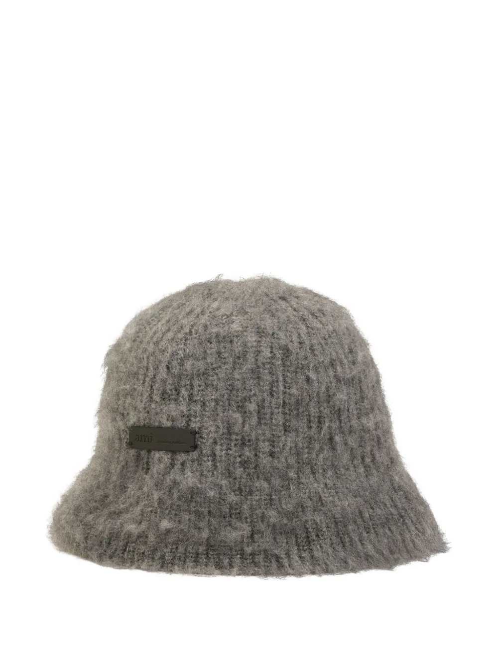 Ami Alexandre Mattiussi Grey Mohair Ami Bucket Hat Grey In Gray