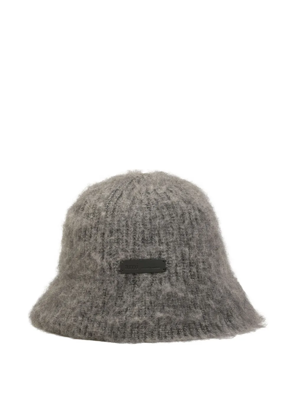 Ami Alexandre Mattiussi Grey Mohair Ami Bucket Hat Grey In Gray