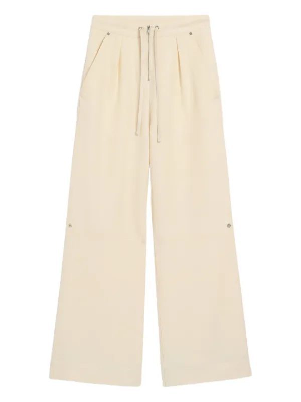 Ami Paris Wool Zipped Trousers in Neutrals