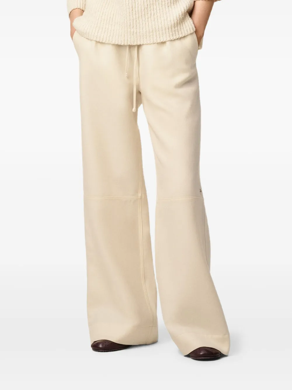 AMI Paris Wollen broek met rits - Beige