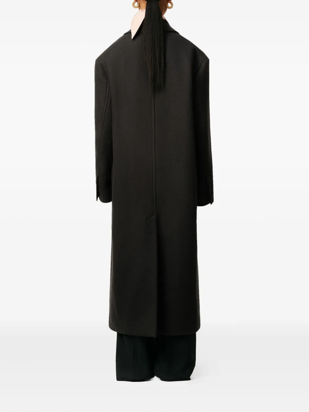 Ami Alexandre Mattiussi Double-breasted Wool Coat In Black