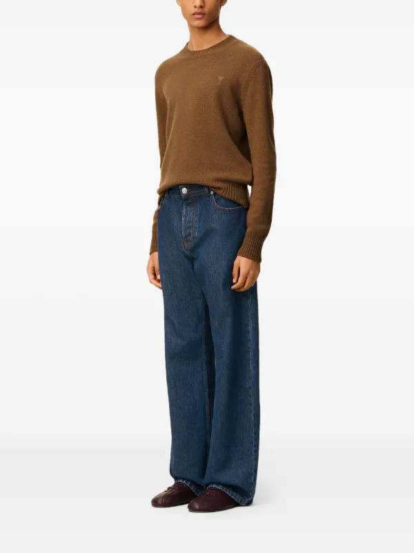 AMI Paris コットン ルーズフィット ジーンズ | ブルー | FARFETCH JP