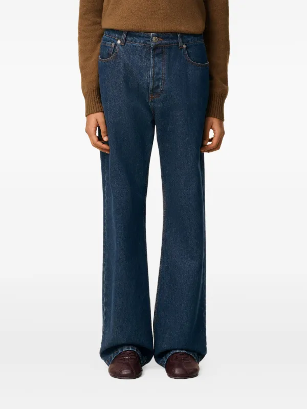 AMI Paris コットン ルーズフィット ジーンズ | ブルー | FARFETCH JP