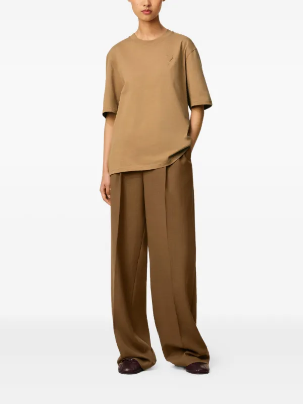 【関税込み】AMI Paris ブラウン Ami de Coeur Tシャツ AMI Paris Ami De Coeur Tシャツ | ブラウン | FARFETCH JP