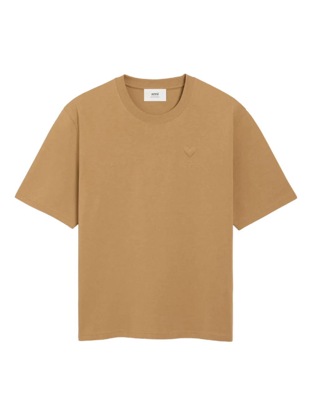 AMI Paris Ami De Coeur cotton T-shirt | Brown | Image 1
