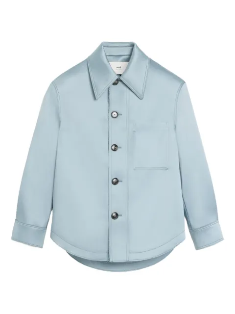 AMI Paris  Ami De Coeur button-up satin jacket