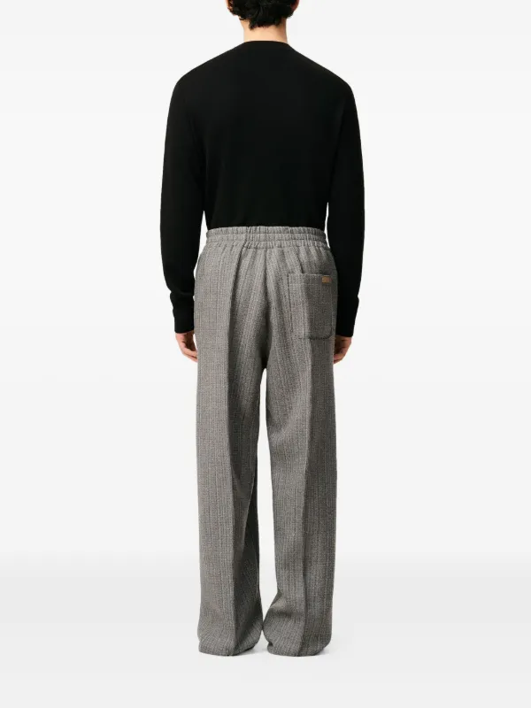 AMI Paris ヘリンボーン イージーパンツ | グレー | FARFETCH JP