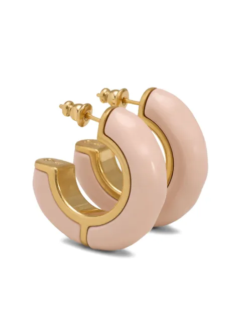 AMI Paris hammered lacquered earrings