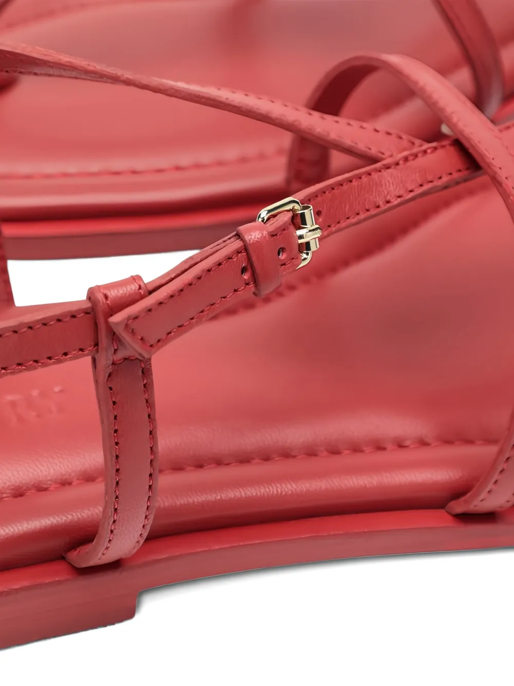 A.EMERY leather flat sandals Red