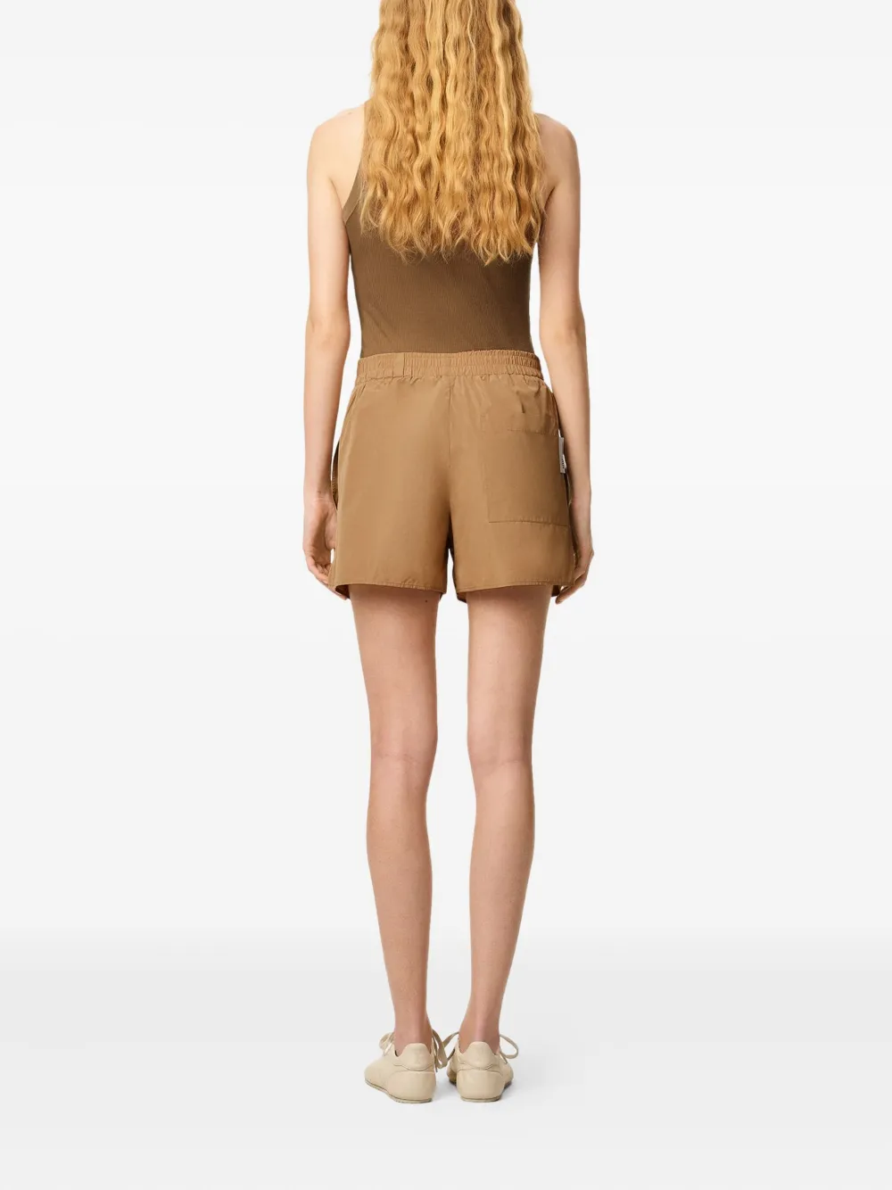 Ami Alexandre Mattiussi Brown Taffetas Short Brown In Nude