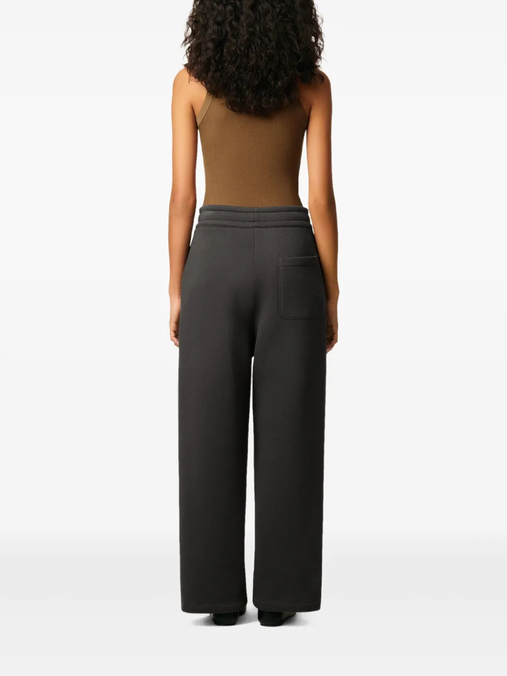 AMI Paris Fleece broek met hart-reliëf Grijs