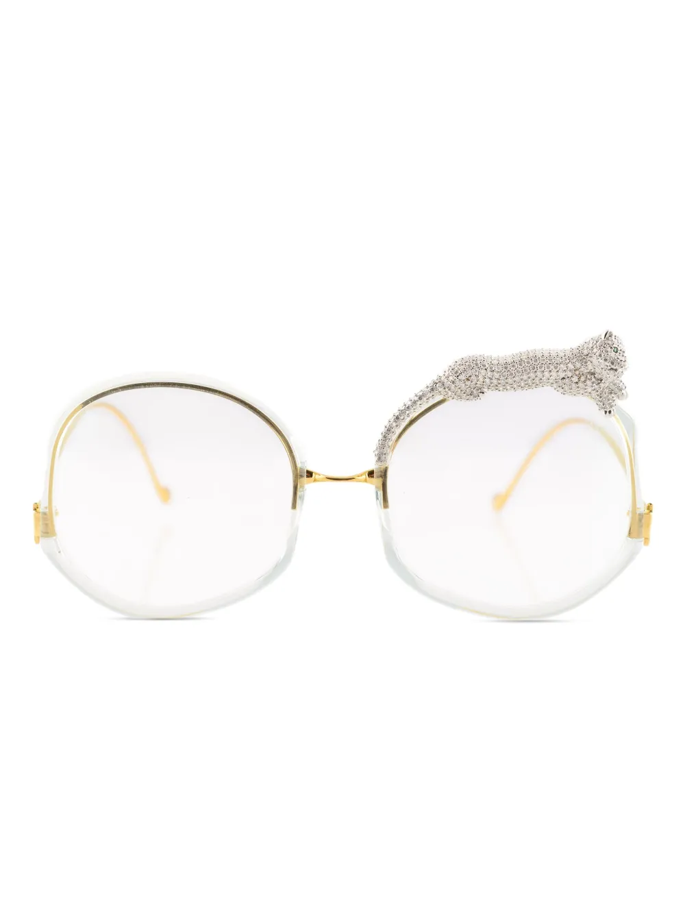 ANNA-KARIN KARLSSON Roseetlereve diamond-cat glasses - Oro