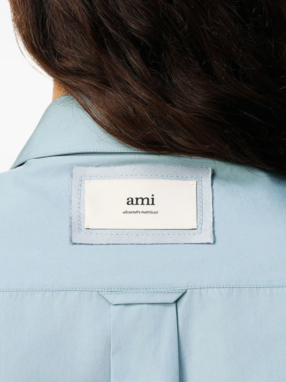AMI Paris katoenen shirt Blauw