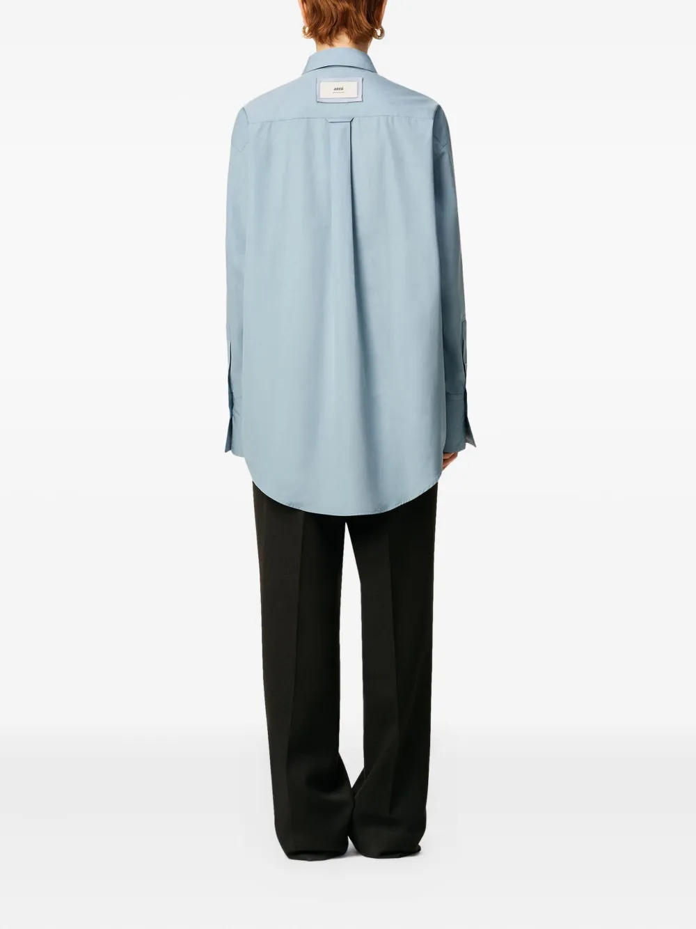 AMI Paris katoenen shirt Blauw