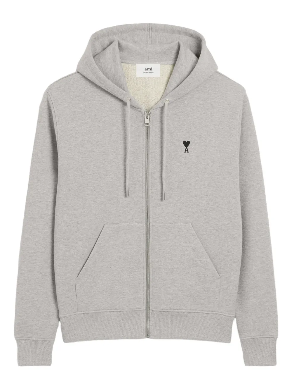 AMI Paris Ami De Coeur hoodie met rits Grijs