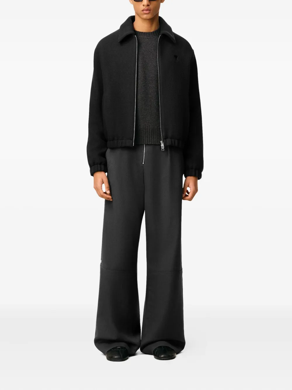 AMI Paris Ami-de-Coeur jacket Zwart