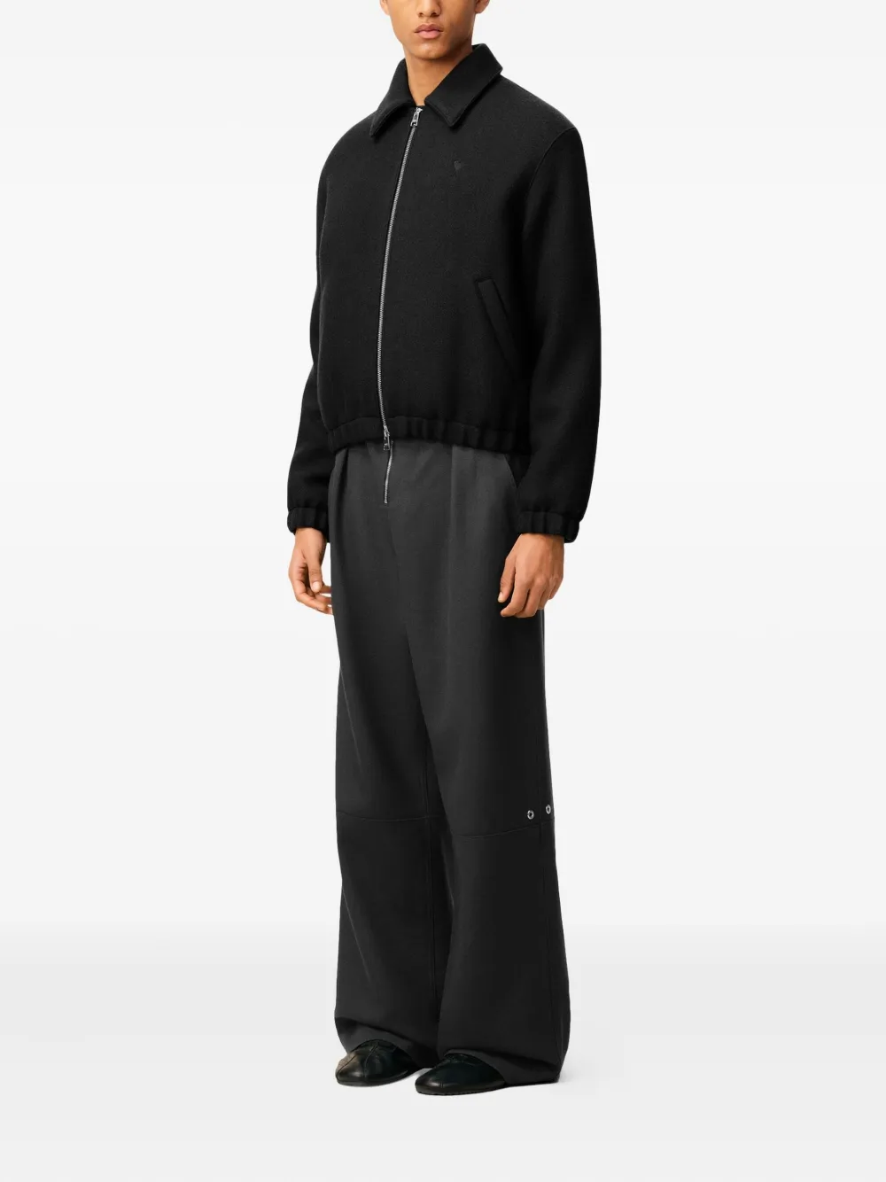 AMI Paris Ami-de-Coeur jacket Zwart
