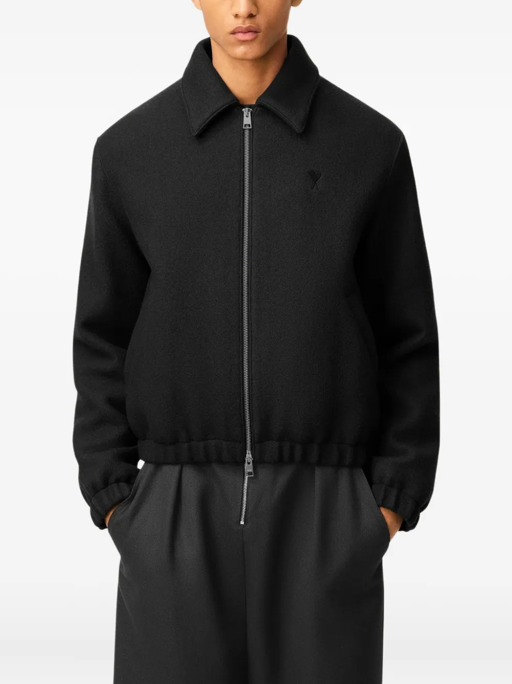 AMI Paris Ami-de-Coeur jacket Zwart