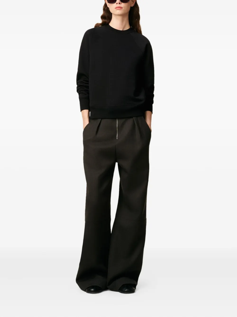 AMI Paris Sweater met logo Zwart