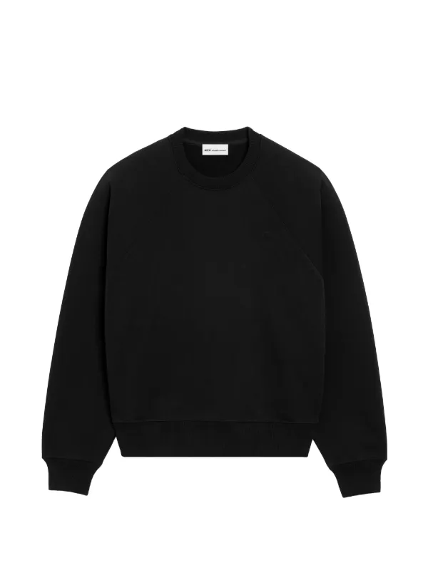Ami Paris Ami De Coeur Cotton Sweatshirt in Black
