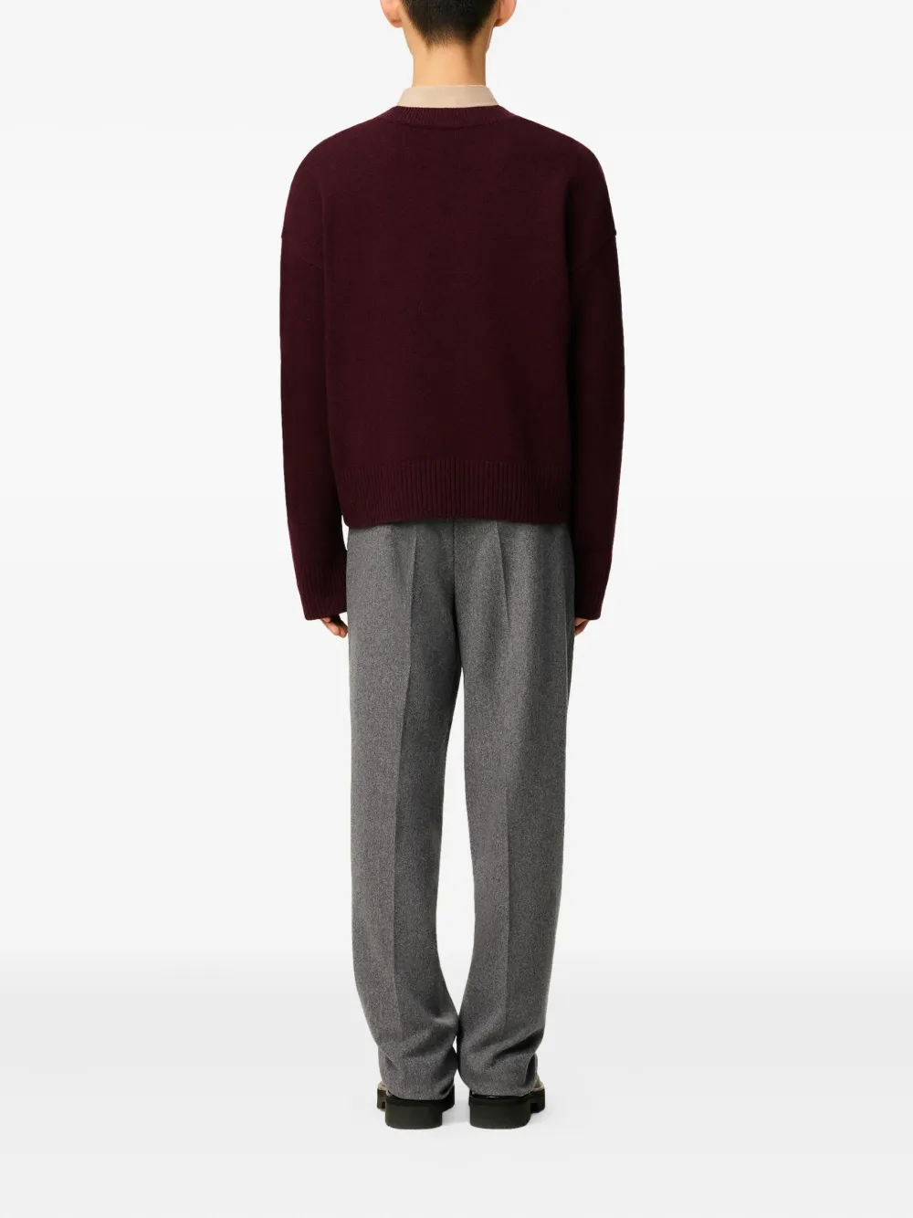 AMI Paris Ami de Coeur trui met V-hals Rood