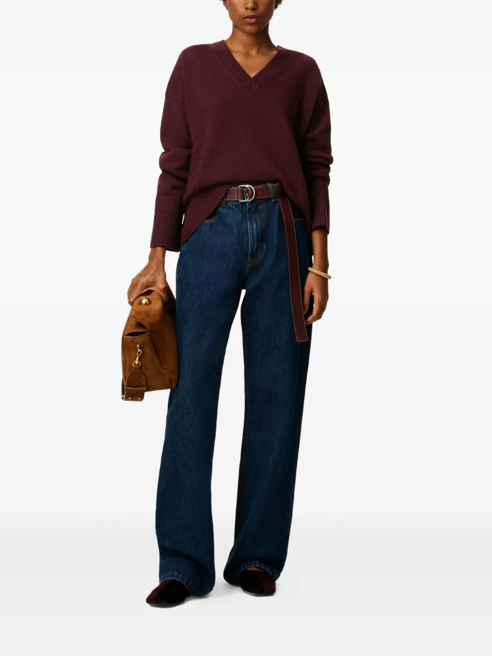 Ami De Coeur V-Neck wool sweater